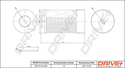 Dr!ve+ Kraftstofffilter [Hersteller-Nr. DP1110.13.0160] für Iveco von Dr!ve+