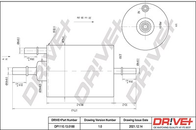 Dr!ve+ Kraftstofffilter [Hersteller-Nr. DP1110.13.0188] für Audi von Dr!ve+