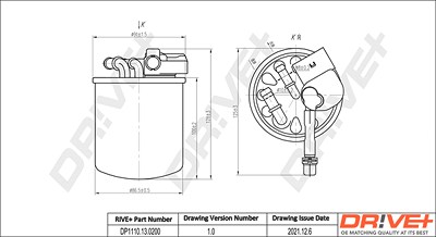 Dr!ve+ Kraftstofffilter [Hersteller-Nr. DP1110.13.0200] für Mercedes-Benz von Dr!ve+