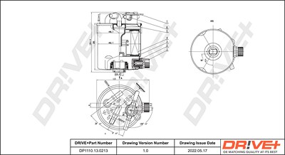 Dr!ve+ Kraftstofffilter [Hersteller-Nr. DP1110.13.0213] für Nissan, Renault von Dr!ve+