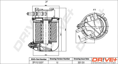 Dr!ve+ Kraftstofffilter [Hersteller-Nr. DP1110.13.0217] für Nissan von Dr!ve+