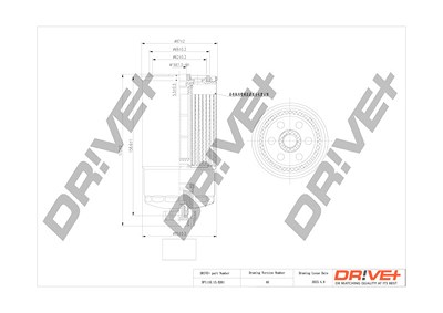 Dr!ve+ Kraftstofffilter [Hersteller-Nr. DP1110.13.0261] für Citroën, Fiat, Peugeot von Dr!ve+