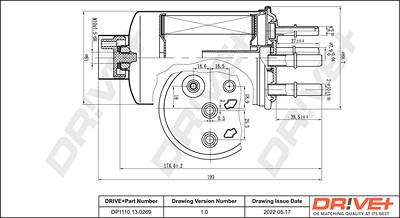 Dr!ve+ Kraftstofffilter [Hersteller-Nr. DP1110.13.0269] für Land Rover von Dr!ve+