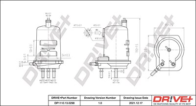 Dr!ve+ Kraftstofffilter [Hersteller-Nr. DP1110.13.0298] für Renault von Dr!ve+