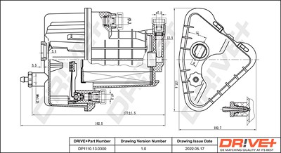 Dr!ve+ Kraftstofffilter [Hersteller-Nr. DP1110.13.0300] für Renault von Dr!ve+