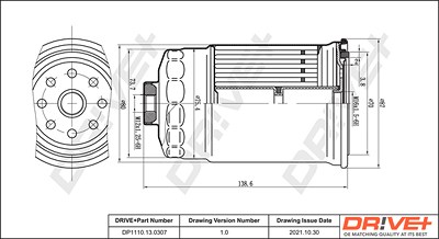 Dr!ve+ Kraftstofffilter [Hersteller-Nr. DP1110.13.0307] für Hyundai, Kia von Dr!ve+