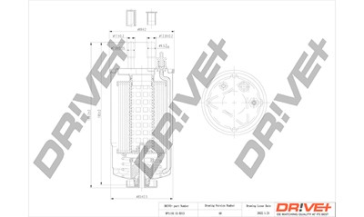 Dr!ve+ Kraftstofffilter [Hersteller-Nr. DP1110.13.0313] für Peugeot, Citroën, Fiat von Dr!ve+