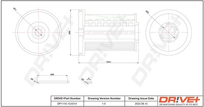 Dr!ve+ Kraftstofffilter [Hersteller-Nr. DP1110.13.0314] für Opel von Dr!ve+