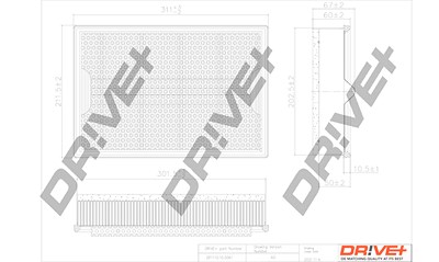 Dr!ve+ Luftfilter [Hersteller-Nr. DP1110.10.0061] für Ford, Seat, VW von Dr!ve+