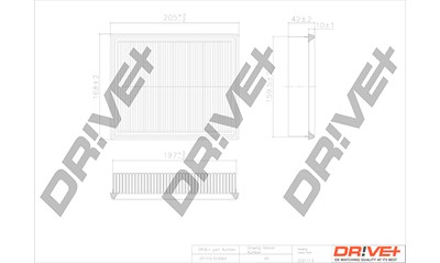 Dr!ve+ Luftfilter [Hersteller-Nr. DP1110.10.0064] für Citroën, Peugeot von Dr!ve+