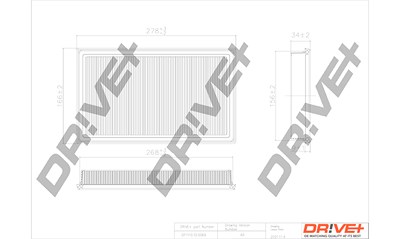 Dr!ve+ Luftfilter [Hersteller-Nr. DP1110.10.0069] für Infiniti, Ldv, Nissan, Subaru, Suzuki von Dr!ve+