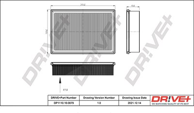 Dr!ve+ Luftfilter [Hersteller-Nr. DP1110.10.0079] für Citroën, Peugeot von Dr!ve+