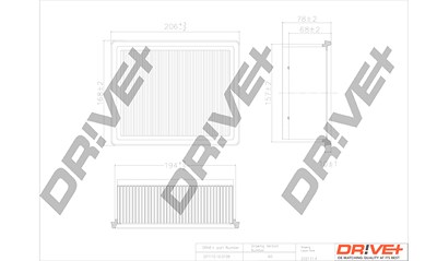 Dr!ve+ Luftfilter [Hersteller-Nr. DP1110.10.0108] für Citroën, Peugeot von Dr!ve+