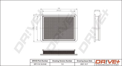 Dr!ve+ Luftfilter [Hersteller-Nr. DP1110.10.0140] für Opel, Vauxhall von Dr!ve+