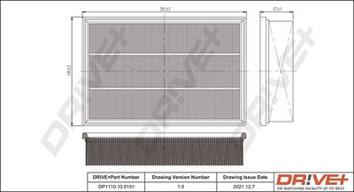 Dr!ve+ Luftfilter [Hersteller-Nr. DP1110.10.0151] für Ford, Volvo von Dr!ve+