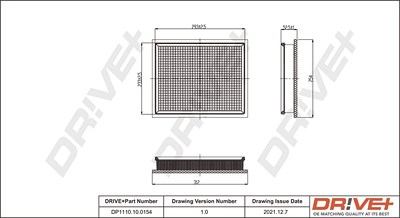 Dr!ve+ Luftfilter [Hersteller-Nr. DP1110.10.0154] für Opel von Dr!ve+