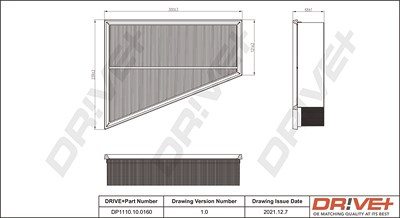 Dr!ve+ Luftfilter [Hersteller-Nr. DP1110.10.0160] für Ford, Volvo von Dr!ve+