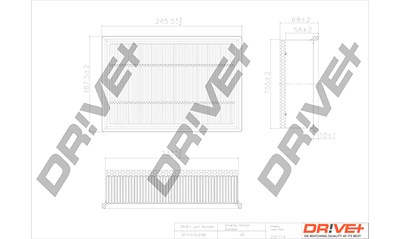 Dr!ve+ Luftfilter [Hersteller-Nr. DP1110.10.0198] für Peugeot, Citroën von Dr!ve+