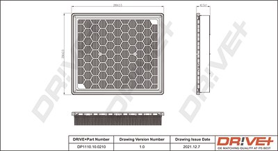 Dr!ve+ Luftfilter [Hersteller-Nr. DP1110.10.0210] für Chevrolet, Opel, Saab, Vauxhall von Dr!ve+