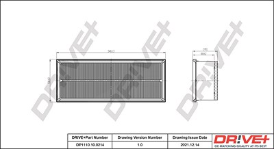 Dr!ve+ Luftfilter [Hersteller-Nr. DP1110.10.0214] für Audi, Seat, Skoda, VW von Dr!ve+