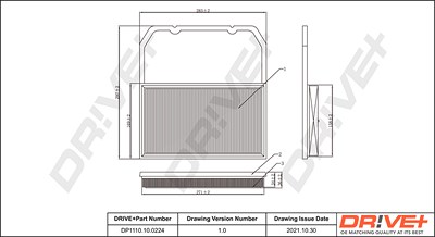 Dr!ve+ Luftfilter [Hersteller-Nr. DP1110.10.0224] für Seat, Skoda, VW von Dr!ve+