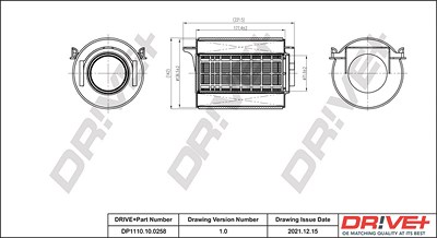 Dr!ve+ Luftfilter [Hersteller-Nr. DP1110.10.0258] für Audi, Seat, Skoda, VW von Dr!ve+