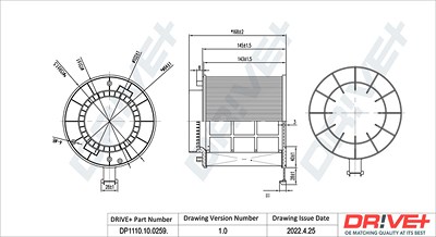 Dr!ve+ Luftfilter [Hersteller-Nr. DP1110.10.0259] für Audi von Dr!ve+