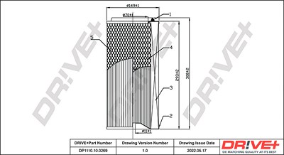 Dr!ve+ Luftfilter [Hersteller-Nr. DP1110.10.0269] für Mercedes-Benz von Dr!ve+