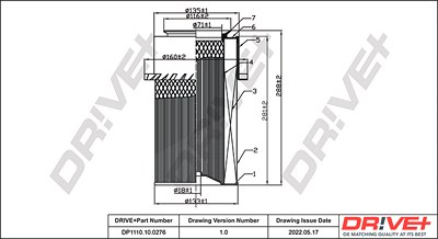 Dr!ve+ Luftfilter [Hersteller-Nr. DP1110.10.0276] für Mitsubishi von Dr!ve+