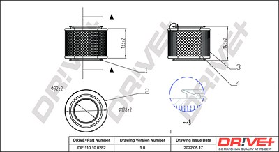 Dr!ve+ Luftfilter [Hersteller-Nr. DP1110.10.0282] für Nissan von Dr!ve+