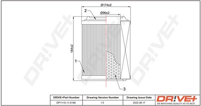 Dr!ve+ Luftfilter [Hersteller-Nr. DP1110.10.0286] für Nissan von Dr!ve+