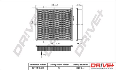 Dr!ve+ Luftfilter [Hersteller-Nr. DP1110.10.0295] für VW, Chrysler, Dodge von Dr!ve+