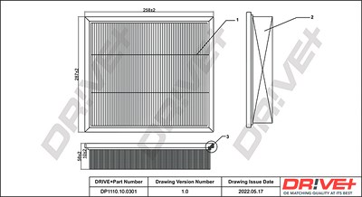 Dr!ve+ Luftfilter [Hersteller-Nr. DP1110.10.0301] für Audi von Dr!ve+