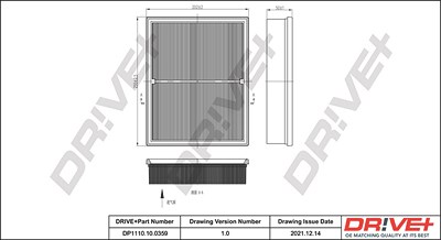 Dr!ve+ Luftfilter [Hersteller-Nr. DP1110.10.0359] für Mercedes-Benz, Nissan, Renault von Dr!ve+