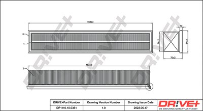 Dr!ve+ Luftfilter [Hersteller-Nr. DP1110.10.0361] für Mercedes-Benz von Dr!ve+