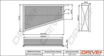 Dr!ve+ Luftfilter [Hersteller-Nr. DP1110.10.0363] für Infiniti, Mercedes-Benz von Dr!ve+