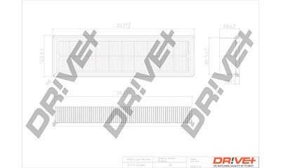 Dr!ve+ Luftfilter [Hersteller-Nr. DP1110.10.0380] für Peugeot, Citroën von Dr!ve+