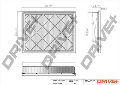 Dr!ve+ Luftfilter [Hersteller-Nr. DP1110.10.0396] für Ford von Dr!ve+