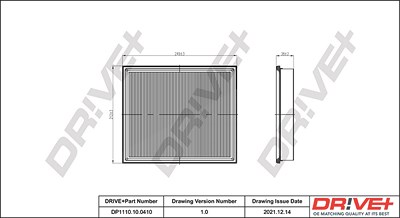 Dr!ve+ Luftfilter [Hersteller-Nr. DP1110.10.0410] für Gm Korea, Opel von Dr!ve+