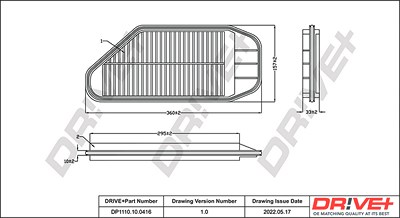 Dr!ve+ Luftfilter [Hersteller-Nr. DP1110.10.0416] für Chevrolet von Dr!ve+