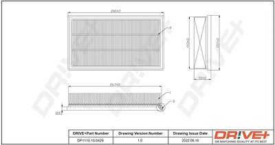 Dr!ve+ Luftfilter [Hersteller-Nr. DP1110.10.0429] für Fiat von Dr!ve+