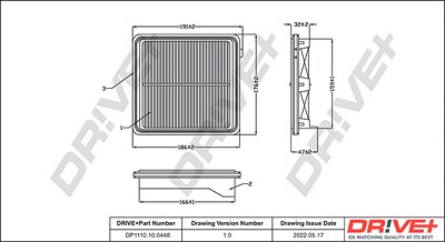 Dr!ve+ Luftfilter [Hersteller-Nr. DP1110.10.0448] für Honda von Dr!ve+