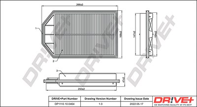 Dr!ve+ Luftfilter [Hersteller-Nr. DP1110.10.0464] für Honda von Dr!ve+