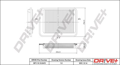 Dr!ve+ Luftfilter [Hersteller-Nr. DP1110.10.0472] für Hyundai von Dr!ve+