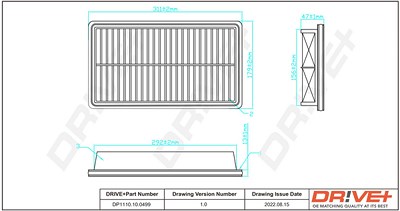 Dr!ve+ Luftfilter [Hersteller-Nr. DP1110.10.0499] für Mazda von Dr!ve+