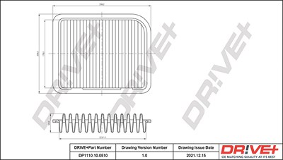 Dr!ve+ Luftfilter [Hersteller-Nr. DP1110.10.0510] für Citroën, Mitsubishi, Peugeot von Dr!ve+