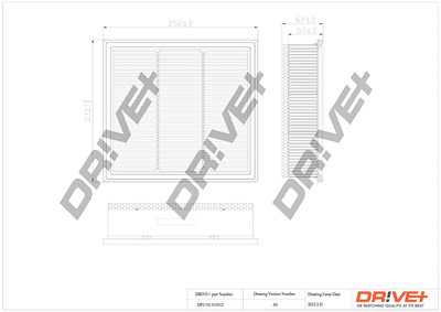 Dr!ve+ Luftfilter [Hersteller-Nr. DP1110.10.0512] für Isuzu von Dr!ve+