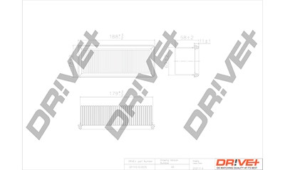 Dr!ve+ Luftfilter [Hersteller-Nr. DP1110.10.0535] für Nissan, Renault von Dr!ve+