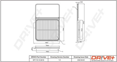 Dr!ve+ Luftfilter [Hersteller-Nr. DP1110.10.0618] für Toyota von Dr!ve+