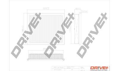 Dr!ve+ Luftfilter [Hersteller-Nr. DP1110.10.0619] für Lexus, Toyota von Dr!ve+